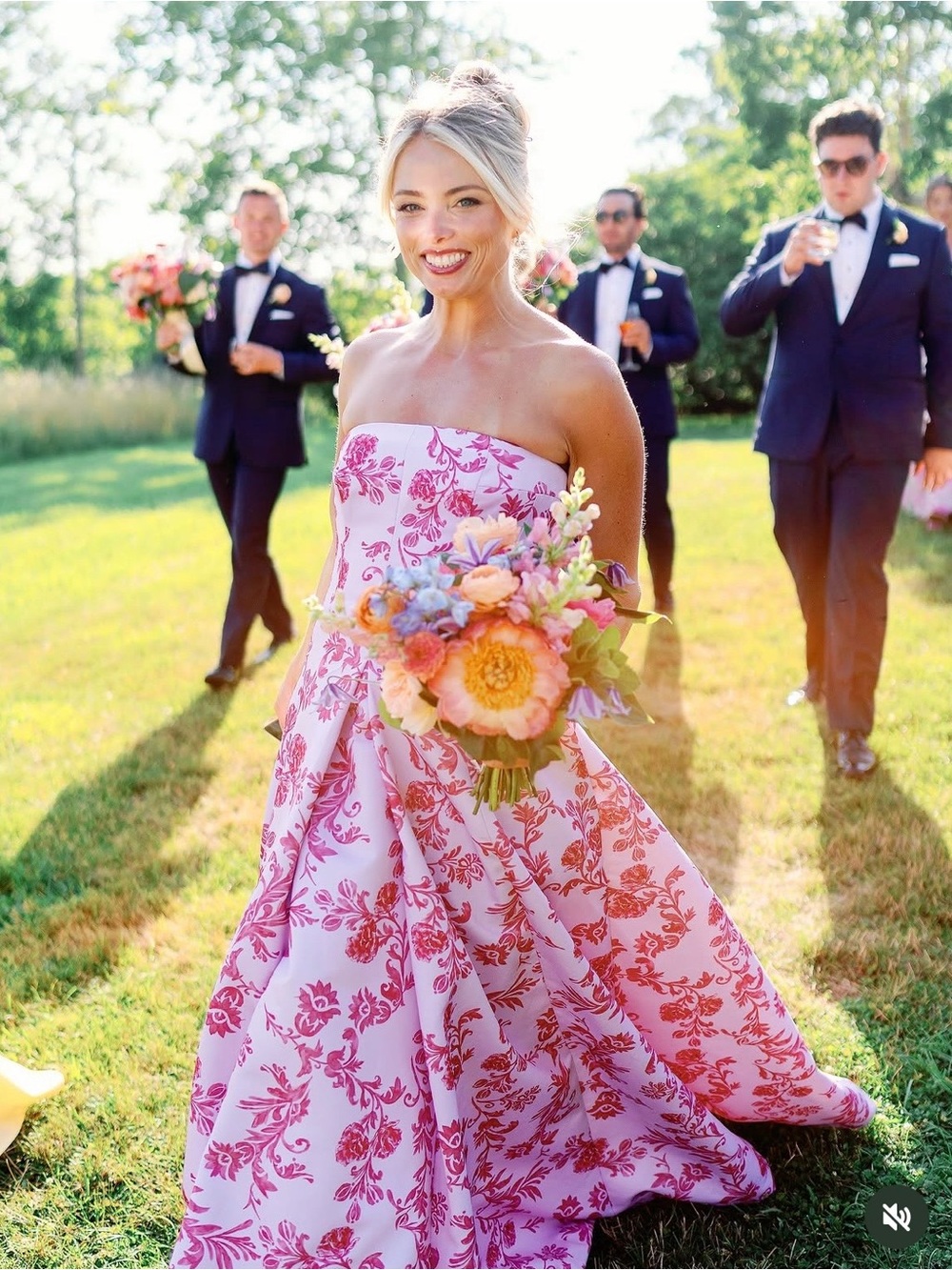 Emilia Wickstead Auclair Damask Taffeta Faille Gown US 4 / UK 8